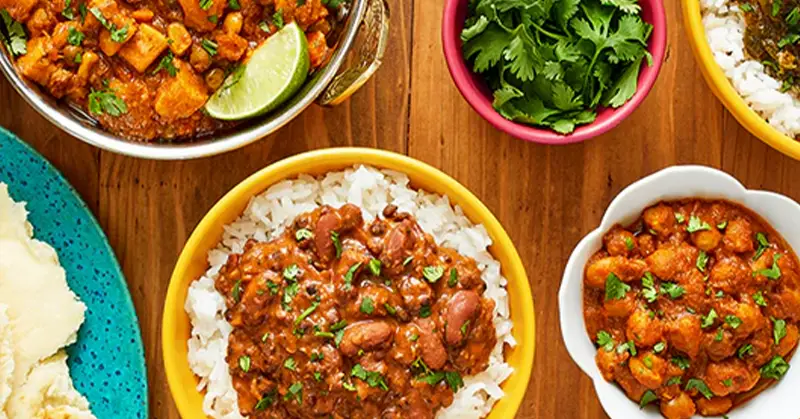 Tasty Bite products prepared in bowls