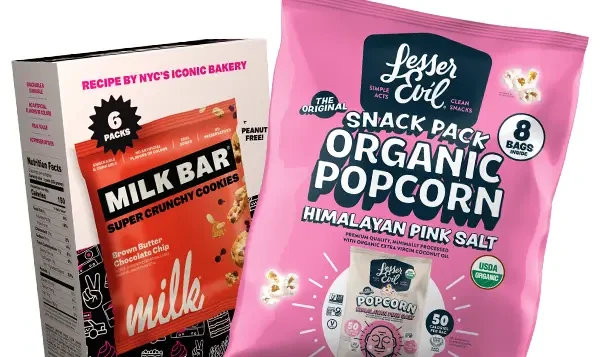 Milk bar cookies and Lesser Evil popcorn