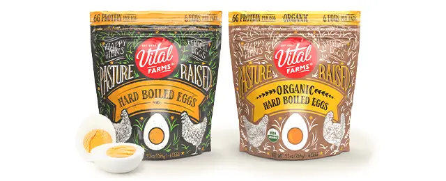 Vital Farms hard boiled eggs.